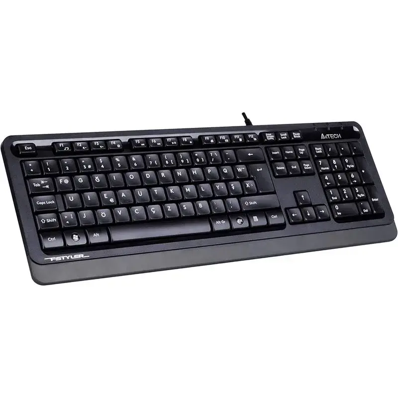 A4 Tech Fk10 F Tr Mm Gri̇/Si̇yah Usb Kablolu Klavye
