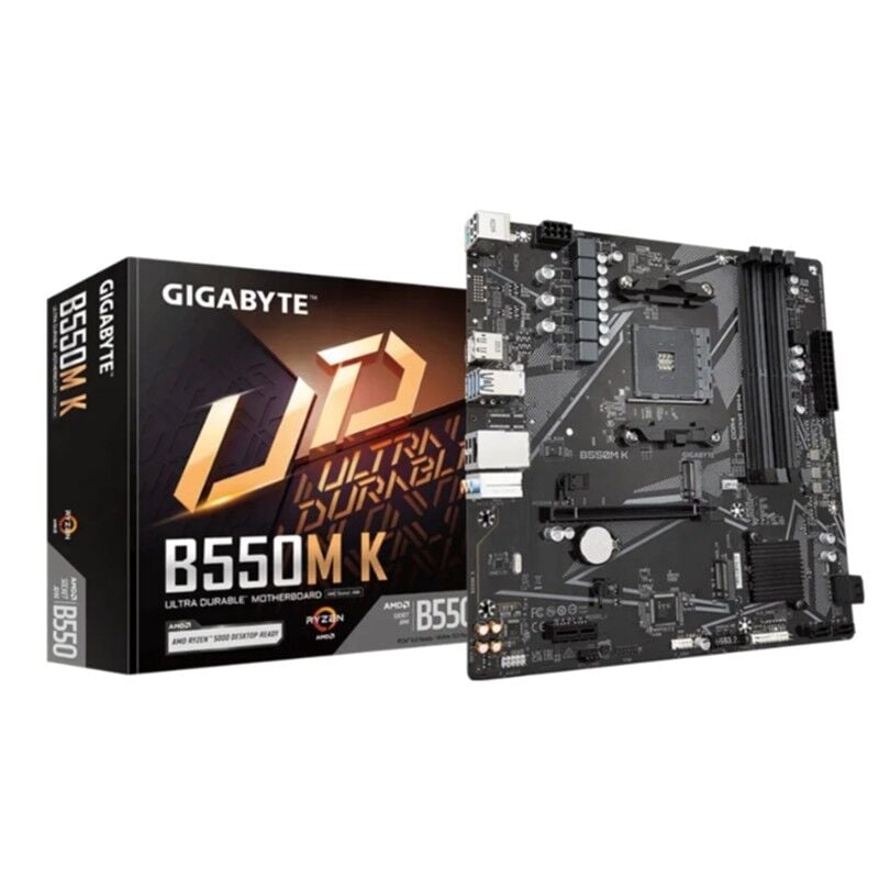 Gigabyte B550M K Ddr4 4733Mhz 1Xhdmi 1Xdp 1Xm.2 Matx Am4 (Amd Am4 5000/5000G/4000G/3000/3000G Seri̇leri̇ İle Uyumlu)