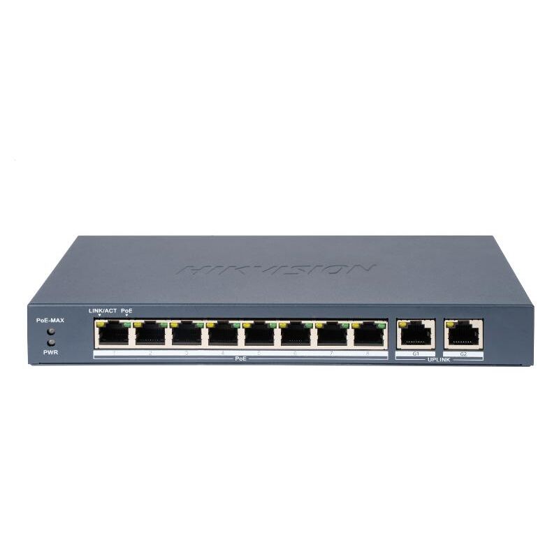 Hikvision Ds-3E0310P-E/M 10/100 8 Port Poe 2 Port Gigabit Uplink Fast Ethernet Switch