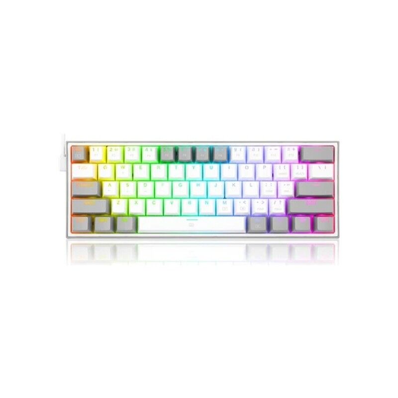Redragon K617 Fizz Rgb Red Switch Mekani̇k Oyuncu Klavyesi̇ Beyaz/Gri̇