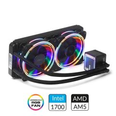 Dark Dkccw246 Aquaforce W246 240Mm Fi̇xed Rgb Ledli̇ Sivi Soğutma