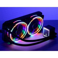 Dark Dkccw246 Aquaforce W246 240Mm Fi̇xed Rgb Ledli̇ Sivi Soğutma