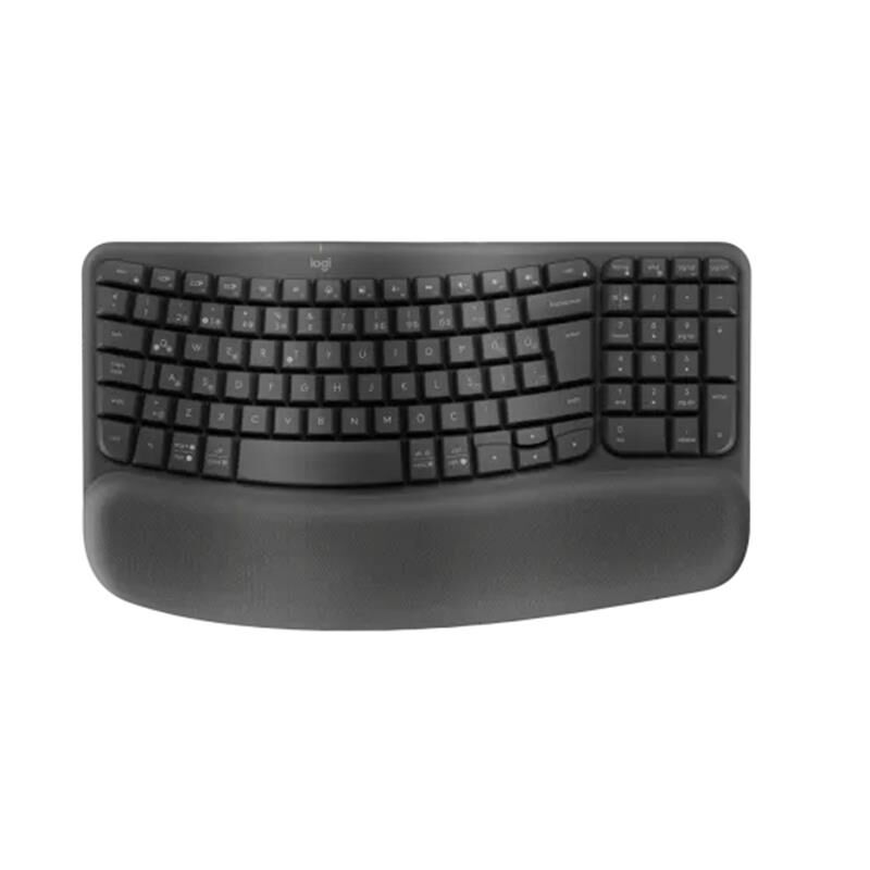 Logitech Wave Keys Kablosuz Ergonomi̇k Klavye Gri̇ 920-012311
