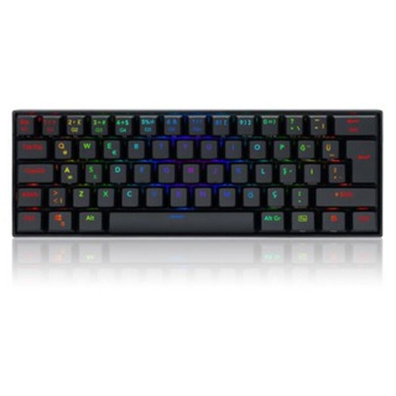 Redragon K530 Draconic Pro Q Tr 60% Kompakt Kablosuz-Bluetooth 2.4G Switch Mekani̇k Klavye Si̇yah
