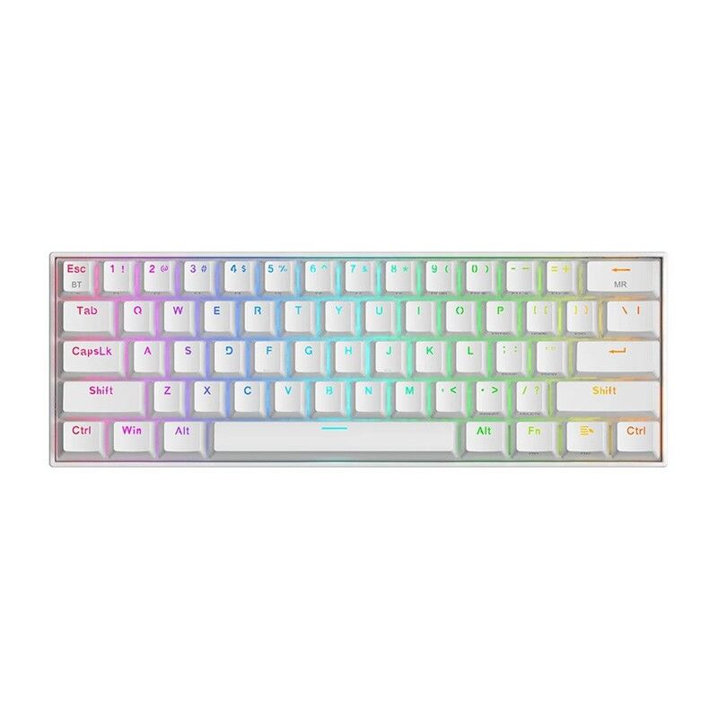 Redragon K530W Draconic Pro Q Tr 60% Kompakt Kablosuz-Bluetooth 2.4G Switch Mekani̇k Klavye Beyaz