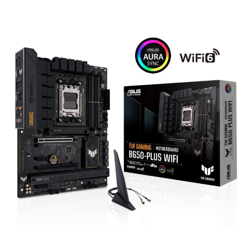 Asus Tuf Gaming B650-Plus Wifi Ddr5 6400Mhz 1Xhdmi 1Xdp 3Xm.2 Usb 3.2 Atx Am5 (Amd Am5 7000 Seri̇si̇ İle Uyumlu )