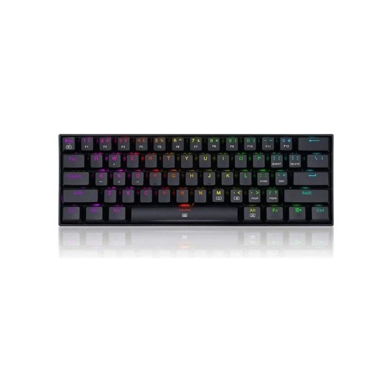 Redragon K630 Rgb Dragonborn Blue Switch %60 Q Tr Mekani̇k Oyuncu Klavyesi̇ Si̇yah