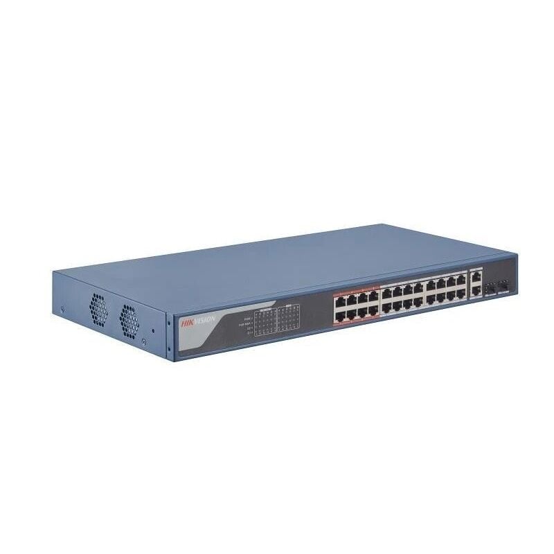 Hikvision Ds-3E1326P-Ei 24 Port 10/100 24 Port Poe 2 Port Uplink 370W Yonetilebilir Switch