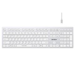 A4 Tech Fbx50C Beyaz Bluetooth+2.4G Nano Mm Sarj Edilebilir Kablosuz Klavye