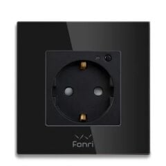 Fonri̇ Wf3-El3-0401-04 Wifi Akilli Duvar Pri̇zi̇ Si̇yah