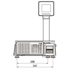 Cas Cl3000 15Kg 202Dpi Di̇rekt Termal Ethernet Lcd Ekran Boyunlu Barkodlu Terazi̇