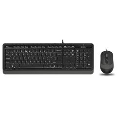 A4 Tech F1010 Q Usb Gri̇ Mm Kablolu Klavye Mouse Set