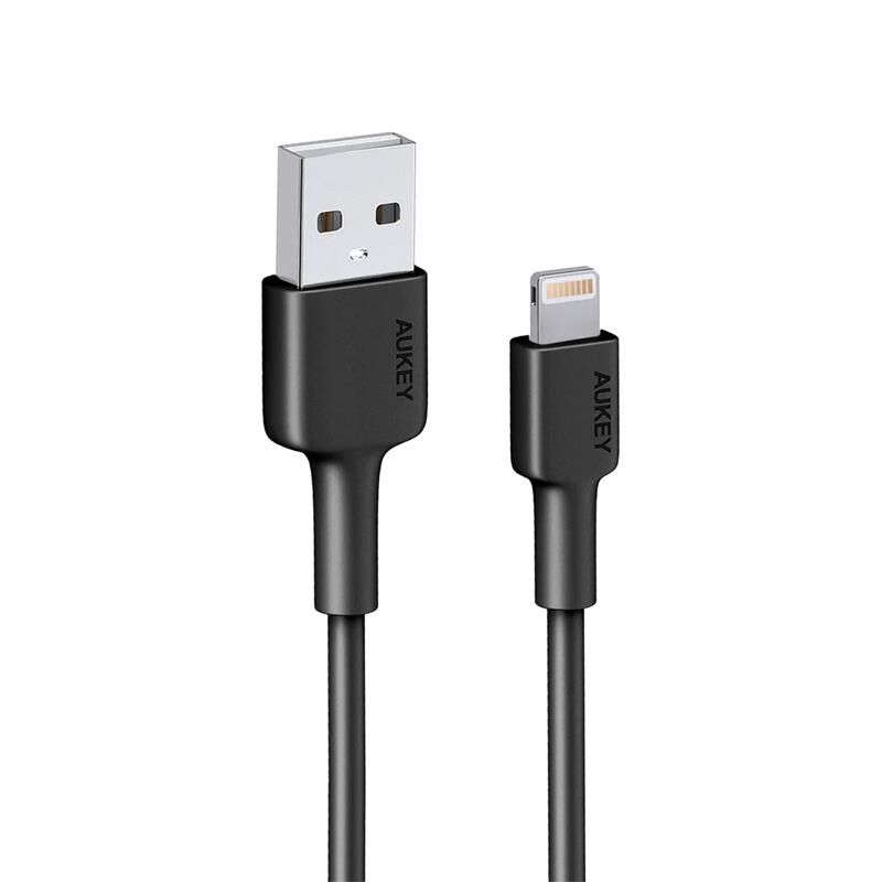 Aukey Cb-Bal7-Bk Naylon Örgülü Usb-A Lightning Kablosu 0.9Mt