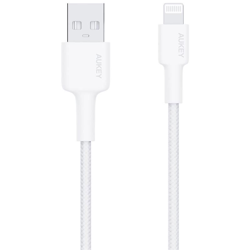 Aukey Cb-Bal7-Wh Naylon Örgülü Usb-A Li̇ghtni̇ng Kablosu 0.9Mt