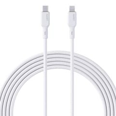 Aukey Cb-Ncl1-Wh Naylon Örgülü 3A 480Mbps Type-C Lightning Kablosu 1.8Mt