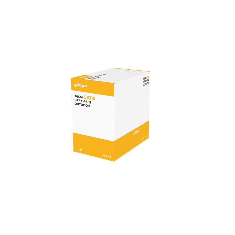 Dahua Pfm922-6Un- Cat6 305 Metre 23Awg Cca Pe Outdoor Si̇yah Renk Kablo