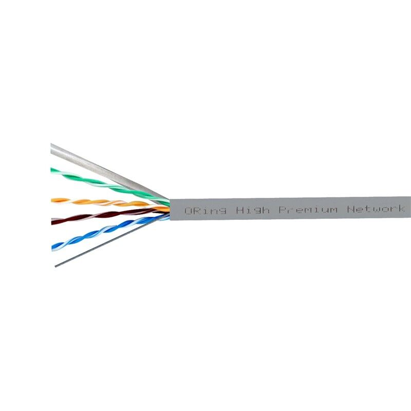 Oring Rw-U0605Gry U/Utp Cat6 23Awg Lszh 250Mhz 500 Metre Bakir Gri̇ Renk Network Kablosu