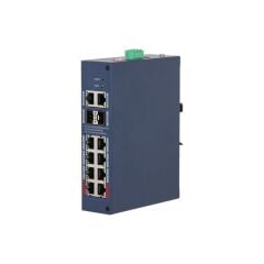Dahua Chs4212-8Gt-110 8 Port Gigabit+2Port 1Gb Sfp/2Port Rj45 Uplink Cloud Yöneti̇lebi̇li̇r Endüstri̇yel 110W Poe Switch