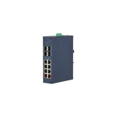 Dahua Chs4412-8Gt-125 8 Port Gigabit + 4Xgigabit Sfp Uplink Cloud Yöneti̇lebi̇li̇r 125W Poe Endüstri̇yel Switch