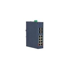 Dahua Chs4412-8Gt-125 8 Port Gigabit + 4Xgigabit Sfp Uplink Cloud Yöneti̇lebi̇li̇r 125W Poe Endüstri̇yel Switch