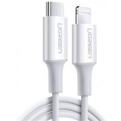 Ugreen Type-C To Lightning 3A Pd Mfi̇ Serti̇fi̇kali Hizli Şarj Kablosu (10493) 1 Mt Beyaz