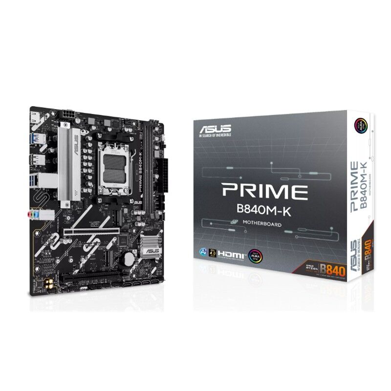Asus Prime B840M-K Ddr5 8000Mhz 1Xhdmi 2Xm.2 Usb Matx Am5 (Amd Am5 9000/8000/7000 Seri̇leri̇ İle Uyumlu)