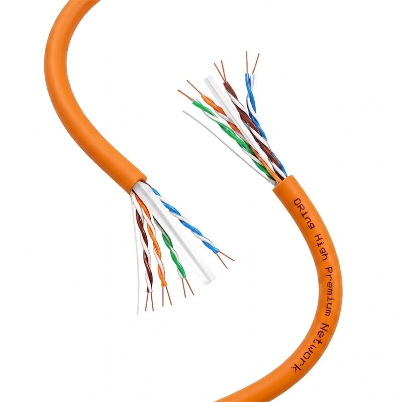 Uptech Upt-U0605Or 500Metre 23Awg 250Mhz U/Utp 6.2Mm %100 Bakir Cat6 Halojen Free Turuncu Renk Kablo
