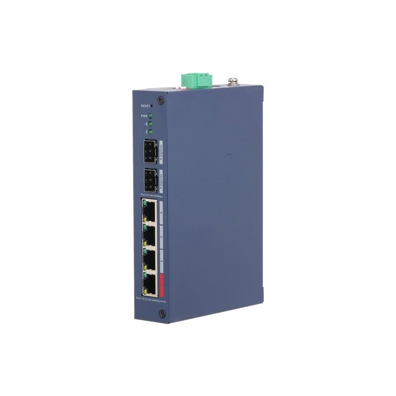 Dahua Chs4206-4Gt-90 4 Port Gigabit+2Xgb Sfp Uplink Cloud Yöneti̇lebi̇li̇r 90W Poe Endüstri̇yel Switch
