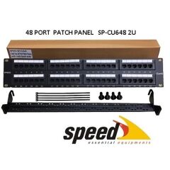 Speed Sp-Cu648 2U 48 Port Cat6 Dolu Utp Patch Panel + Kablo Düzenleyi̇ci̇