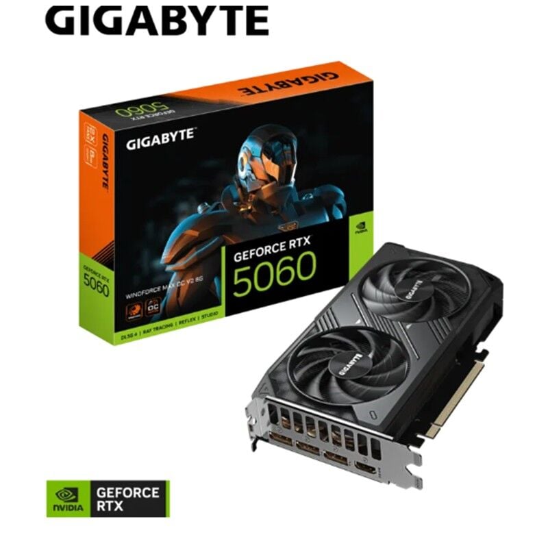 Gigabyte Geforce Rtx5060 Windforce Max Oc V2 Gv-N5060Wf2Max Ocv2-8Gd 8Gb Gddr7 128Bit 1Xhdmi 3Xdp Ekran Karti