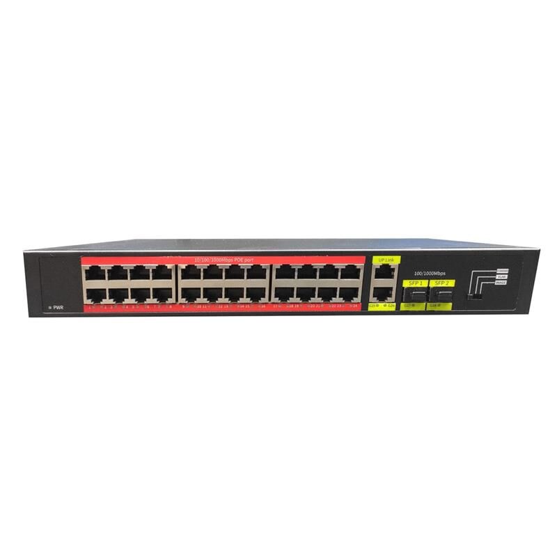 Tiwox Tp-G2422Sfp-Poe300W 24 Port Gigabit+2Xgb Rj45/2Xsfp Uplink Rackmount Poe Switch