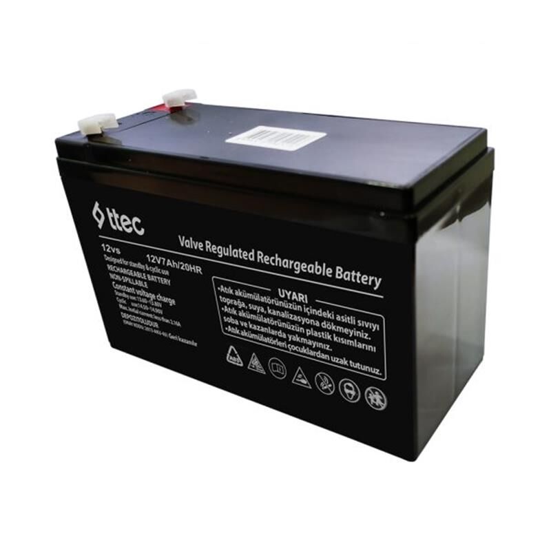 Ttec 12V 7Ah Bakimsiz Kuru Ti̇p Akü