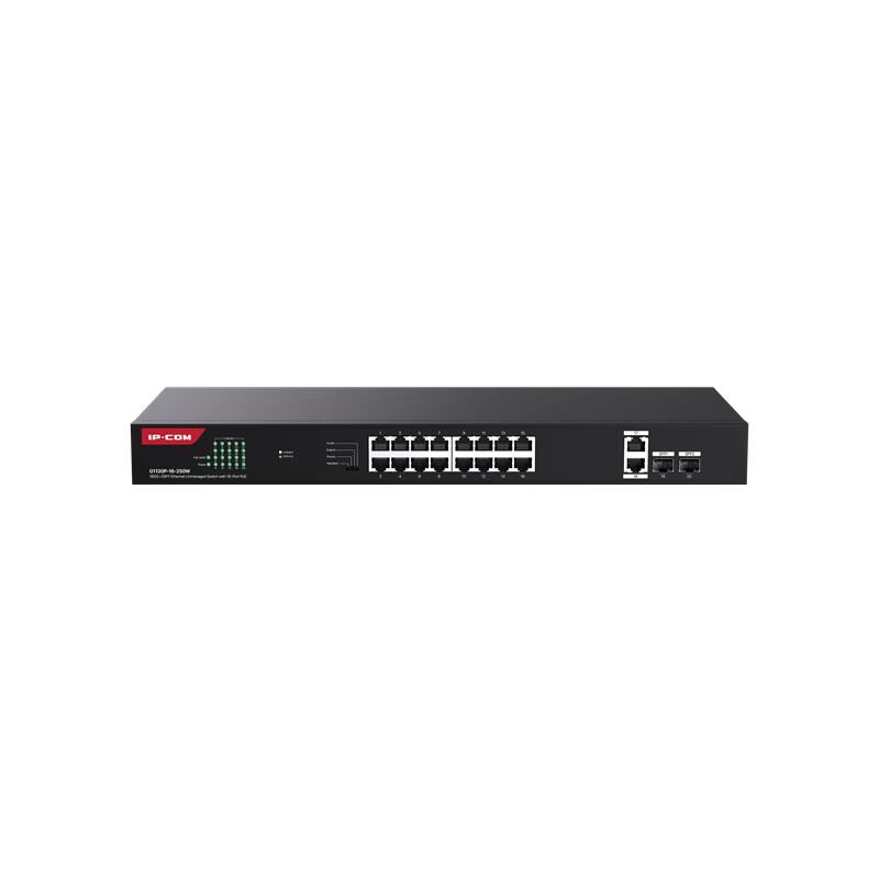 Ip-Com G1120P-16-250W 16 Port Gigabit+2Xgb Rj45/Sfp Uplink 230W Poe Rackmount Switch