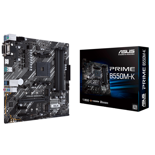 Asus Prime B550M-K Ddr4 4600Mhz 1Xvga 1Xhdmi 1Xdvi 2Xm.2 Usb 3.2 Matx Am4 (Amd Am4 5000/4000 G/3000 Seri̇si̇ İle Uyumlu)