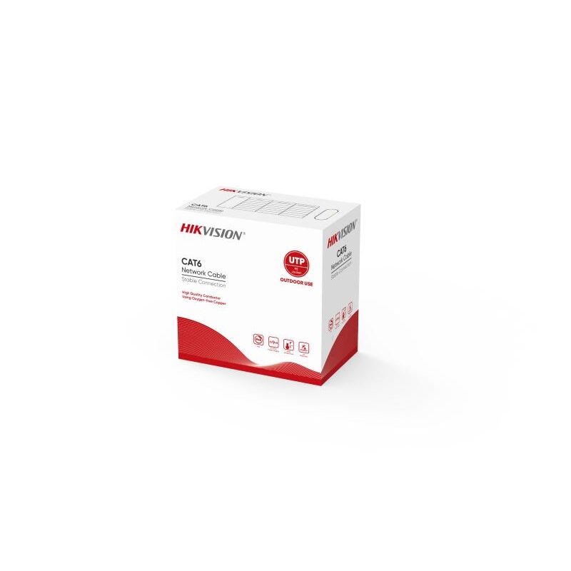 Hikvision Ds-1Ln6Ouspe 305 Mt U/Utp Cat6 Outdoor Siyah 23 Awg