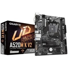 Gigabyte A520M-K V2 Ddr4 5100Mhz 1Xvga 1Xhdmi 1Xm.2 Usb 3.2 Matx Am4 (Amd Am4 5000/4000 /3000 Seri̇si̇ İle Uyumlu)