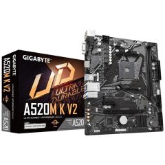 Gigabyte A520M K V2 Ddr4 5100Mhz 1Xvga 1Xhdmi 1Xm.2 Usb 3.2 Matx Am4 (Amd Am4 5000/4000 /3000 Seri̇si̇ İle Uyumlu)