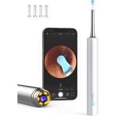 Bebird T5 3Mp Kamera 3.5Mm Lens Şarjli Wifi Görüntülü Kulak Temi̇zleyi̇ci̇ Beyaz Renk