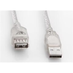 S-Link Sl-Af2015 1,5Mt Usb 2.0 Şeffaf Uzatma Kablosu