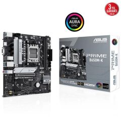 Asus Prime B650M-K Ddr5 6400Mhz 1Xvga 1Xhdmi 2Xm.2 Usb 3.2 Matx Am5 (Amd Am5 9000/8000/7000 Seri̇leri̇ İle Uyumlu)