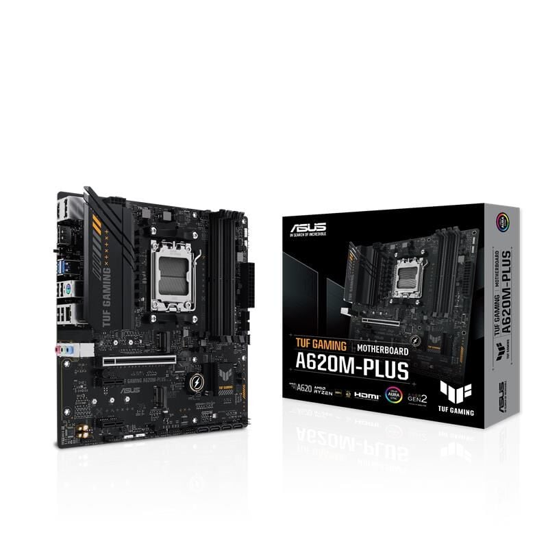 Asus Tuf Gaming A620M-Plus Ddr5 6400Mhz 1Xhdmi 2Xdp 2Xm.2 Usb 3.2 Am5 (Amd Am5 9000/8000/7000 Seri̇leri̇ İle Uyumlu)