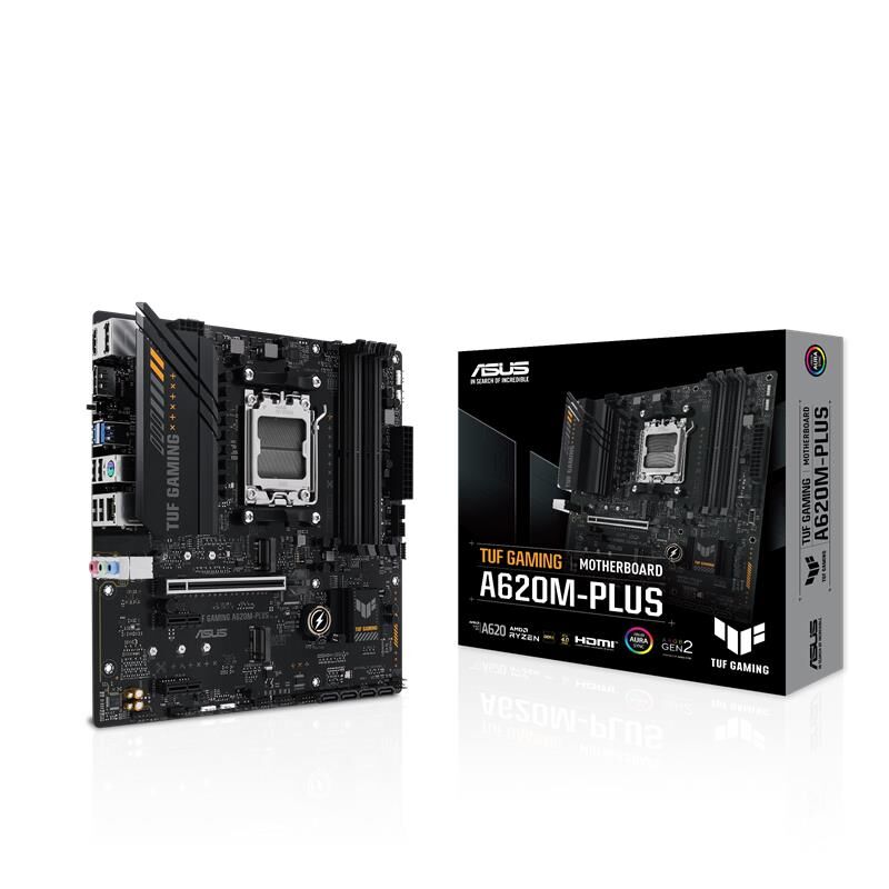 Asus Tuf Gaming A620M-Plus Ddr5 6400Mhz 1Xhdmi 2Xdp 2Xm.2 Usb 3.2 Am5 (Amd Am5 9000/8000/7000 Seri̇leri̇ İle Uyumlu)