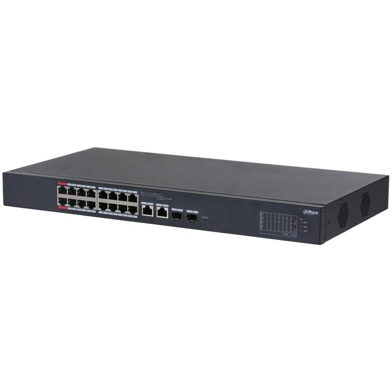 Dahua Cs4218-16Et-135 16 Port 10/100 135W Poe+2X Gb Rj45 Uplink+1X1Gb Sfp Combo Cloud Yöneti̇lebi̇li̇r Rackmount Switch