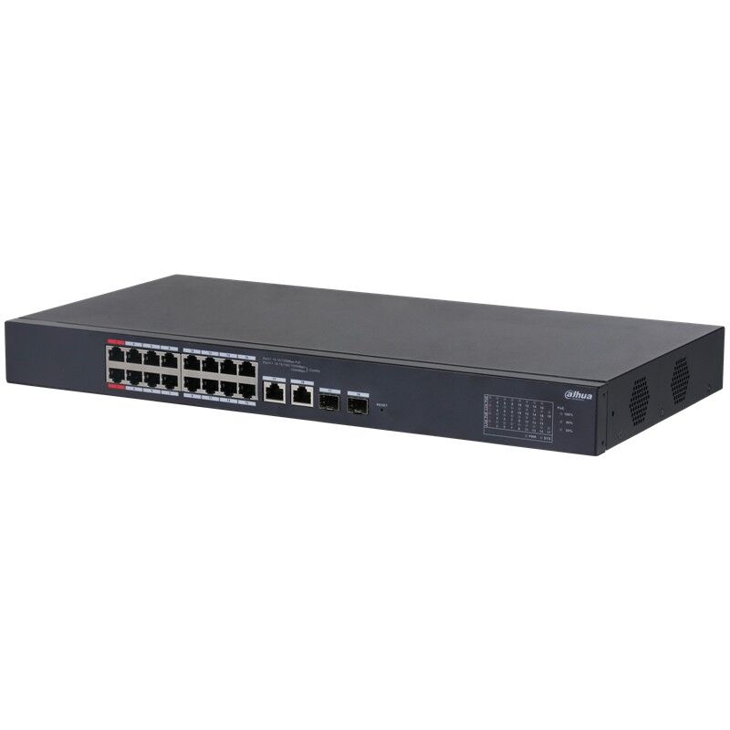 Dahua Cs4218-16Et-135 16 Port 10/100 135W Poe+2X Gb Rj45 Uplink+1X1Gb Sfp Combo Cloud Yöneti̇lebi̇li̇r Rackmount Switch