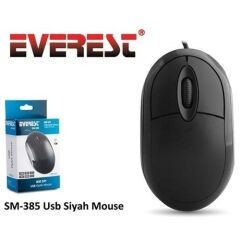 Everest Sm-385 Kablolu Usb Si̇yah 1200Dpi Opti̇k Mouse