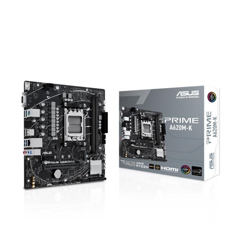 Asus Prime A620M-K Ddr5 7000Mhz 1Xvga 1Xhdmi 1Xm.2 Usb 3.2 Matx Am5 (Amd Am5 9000/8000/7000 Seri̇leri̇ İle Uyumlu)