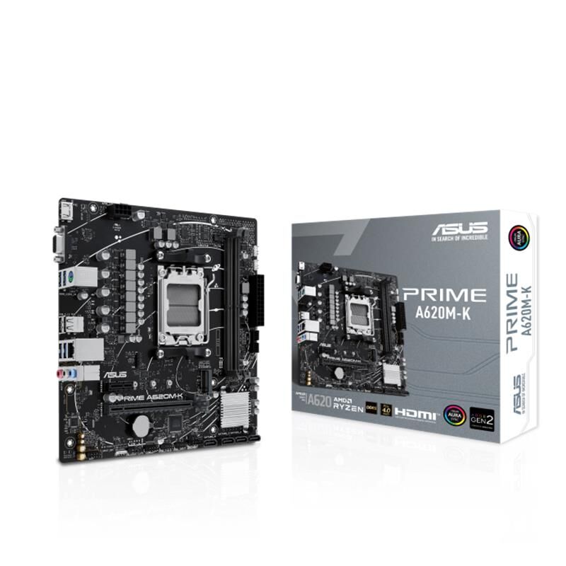 Asus Prime A620M-K Ddr5 7000Mhz 1Xvga 1Xhdmi 1Xm.2 Usb 3.2 Matx Am5 (Amd Am5 9000/8000/7000 Seri̇leri̇ İle Uyumlu)
