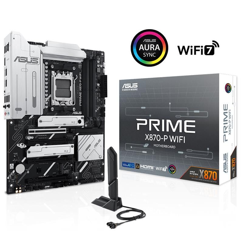 Asus Prime X870-P Wifi Ddr5 8000Mhz 1Xhdmi 2Xusb4 4Xm.2 Atx Am5 (Amd Am5 9000/8000/7000 Seri̇leri̇ İle Uyumlu)