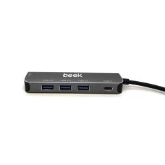 Beek Ba-Usb-Hb3C-4A1C 4 Port Usb Ti̇p C Hub + Pd, 4 X Usb 3.0, 1 X Pd 3.0 Port, Pd Şarj Özelli̇ği̇ Usb