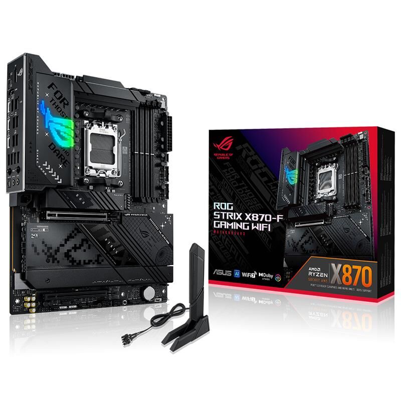 Asus Rog Strix X870-F Gaming Wifi Ddr5 8000Mhz 1Xhdmi 1Xdp 4Xm.2 2Xusb4 Am5 Atx (Amd Am5 9000/8000/7000 Seri̇ İle Uyumlu)